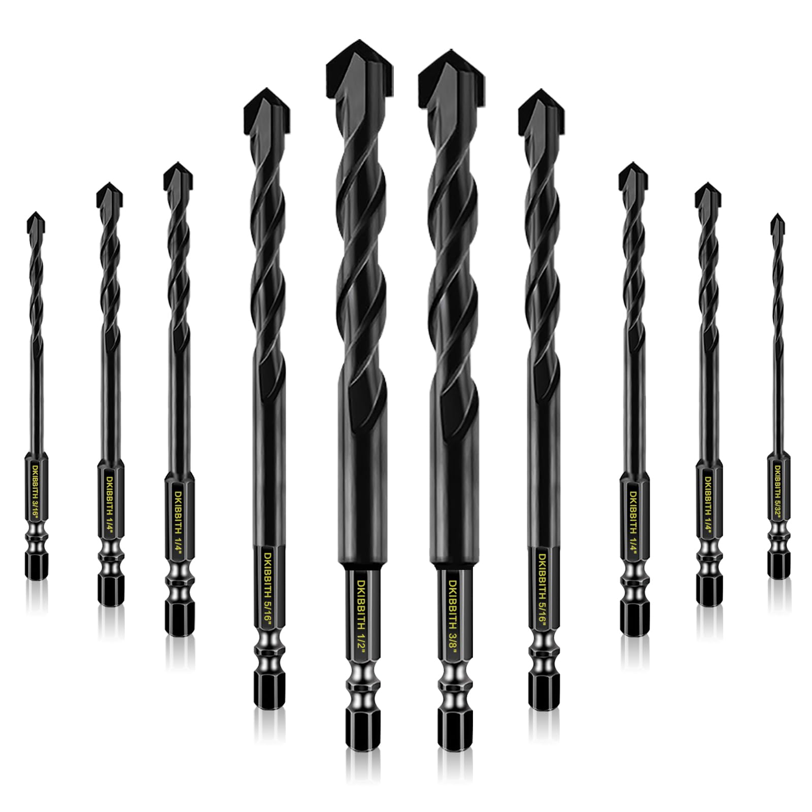 Masonry Drill Bits - 10 Piece Carbide Set -2