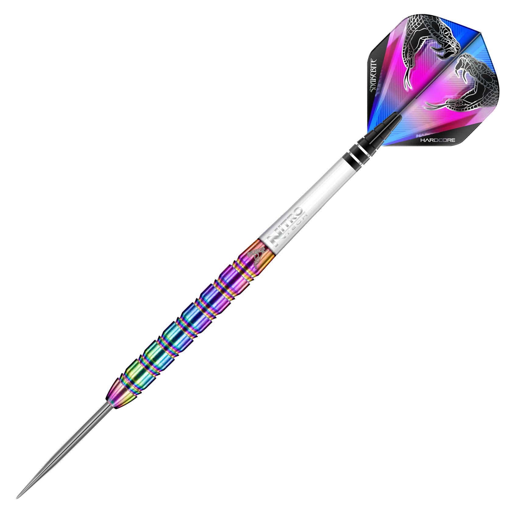 RED DRAGON Peter Wright Snakebite Jeu de fléchettes Professionnelles en tungstène avec ailettes et tiges