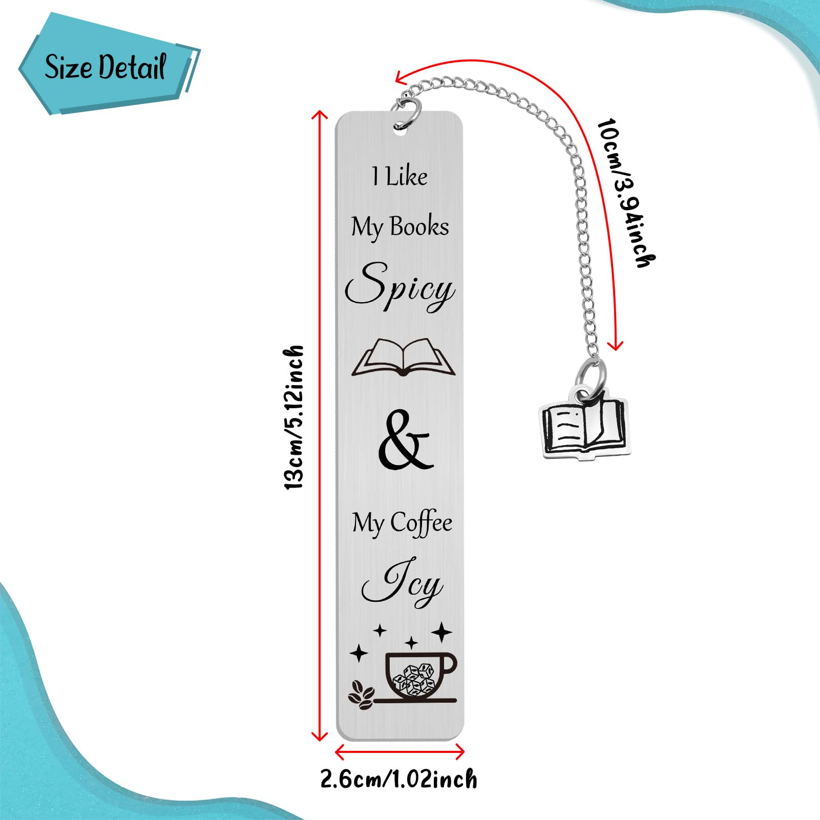 Spicy Bookmark Gifts for Reading Women Coffee Lovers Gift Ideas for Readers Book Marks for Book Lovers Bookish Librarian Book Club Gift Birthday Christmas Friendship Gifts for Women