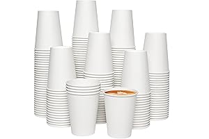 JOLLY CHEF 300-Pack Disposable Paper Coffee Cups