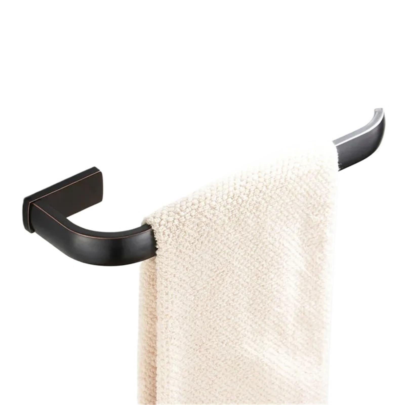 Towel Hanger Wall Mounted Rack Bathroom Brass Bar Rail Holder For DIY Tools(Black)