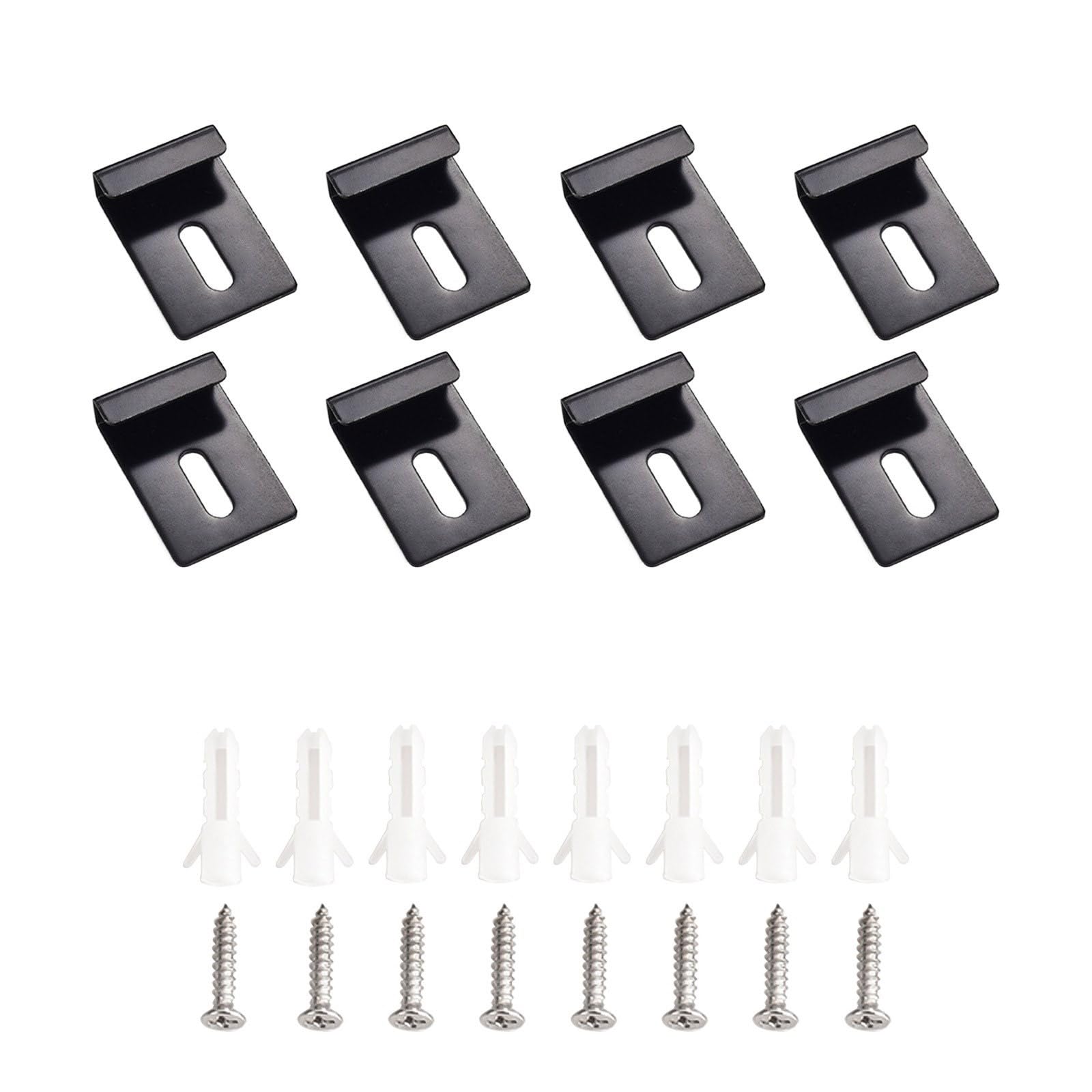 Buxuaaaa 8 Piece Set Simple Glass Wall Mounting Solution Glass Clamps With Screw Hold Rustproof & Waterproof Clamps