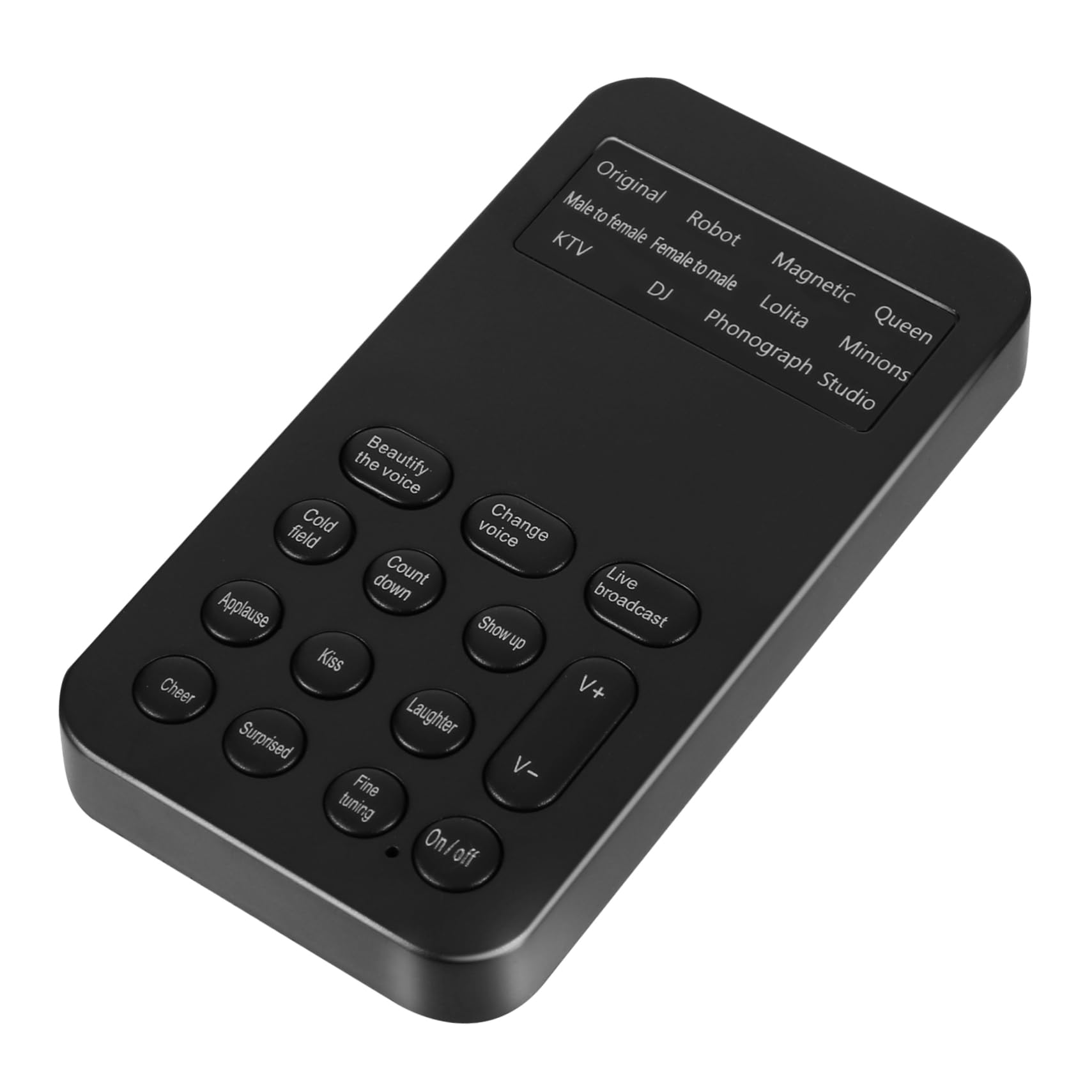 VILLCASE Mini Sound Card Voice Changer Sound Effects Portable Voice Effects Generator for Gaming Video Calls Karaoke and Live Streaming Easy No Noise