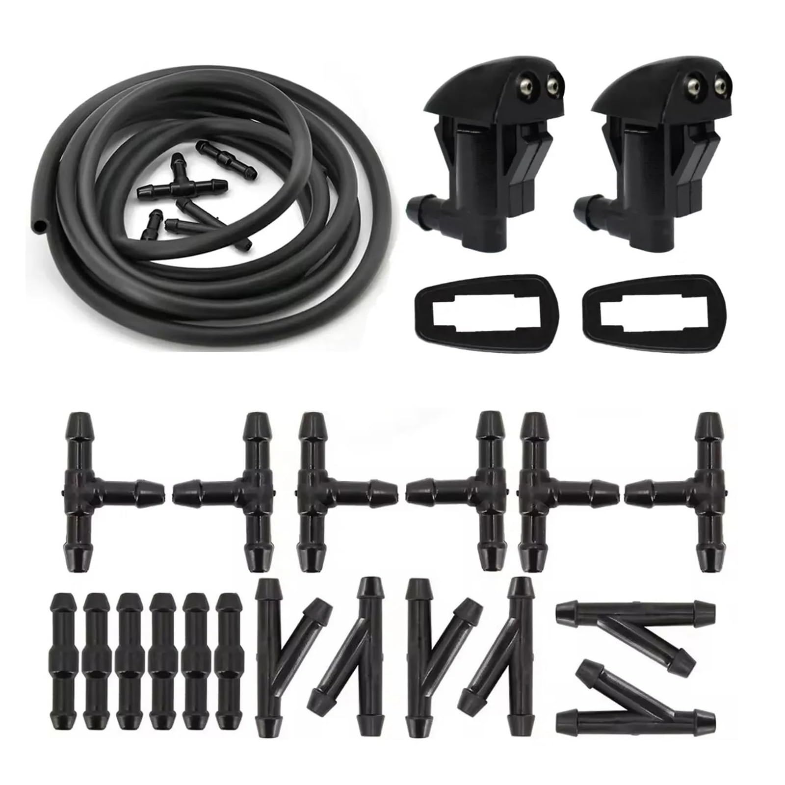 Scheibenwaschdüse Sprühstrahl Und Schlauch Für Jeep Für Grand Cherokee WK2 Für Liberty KK Für Commander HGMGFYCX(With Connector)