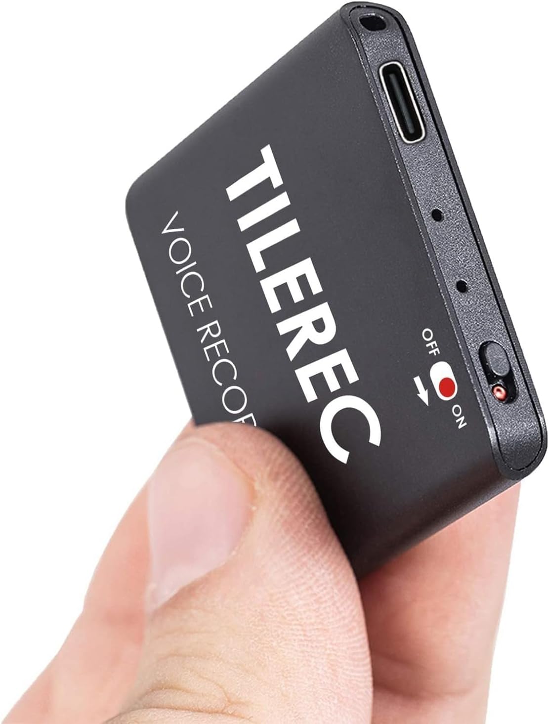 Voice Activated Recorder with Playback – 64GB Storage, 1100 Hours of Audio Recording, Slim & Portable for Meetings, Interviews & Classes, Easy Notetaker - TileREC by Atto Digital