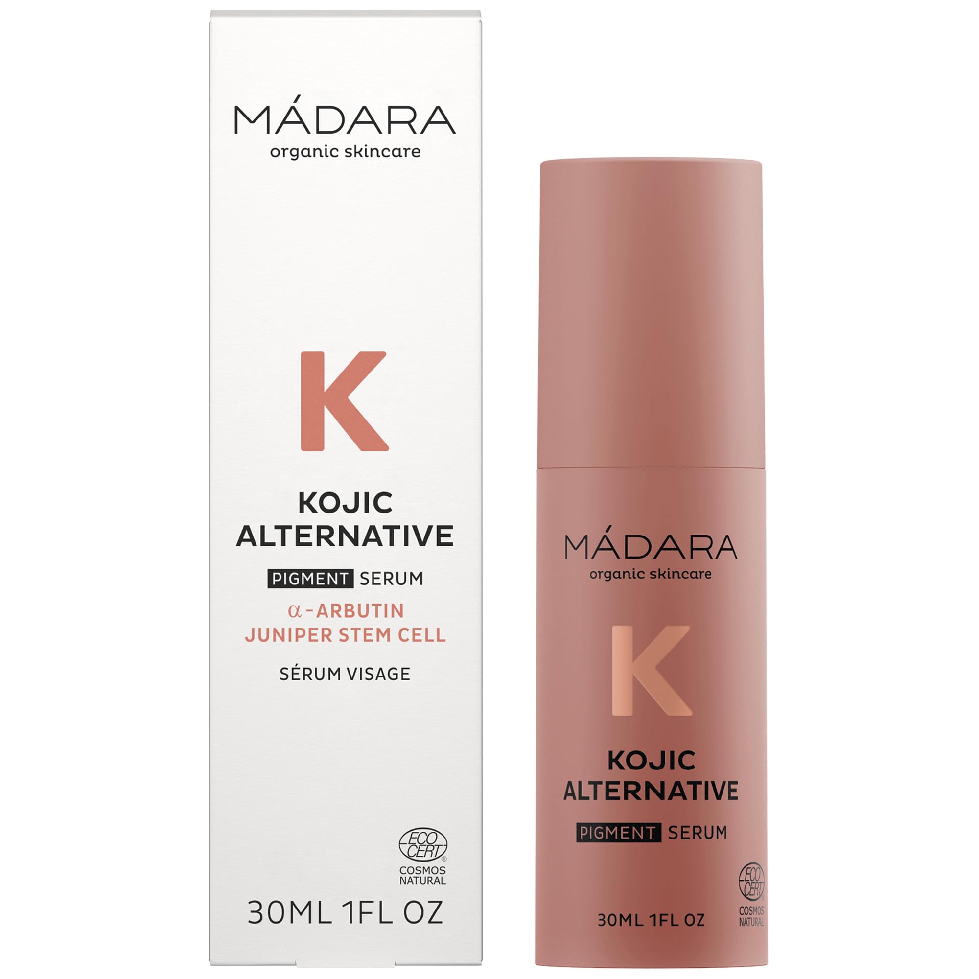 MÁDARA Organic Skincare - KOJIC - Sérum pigmenté (30 ml) - Alternative à l'acide kojique avec alpha-arbutine, cellules souches de genévrier et Bidens Pilosa - Réduit l'hyperpigmentation et unifie le