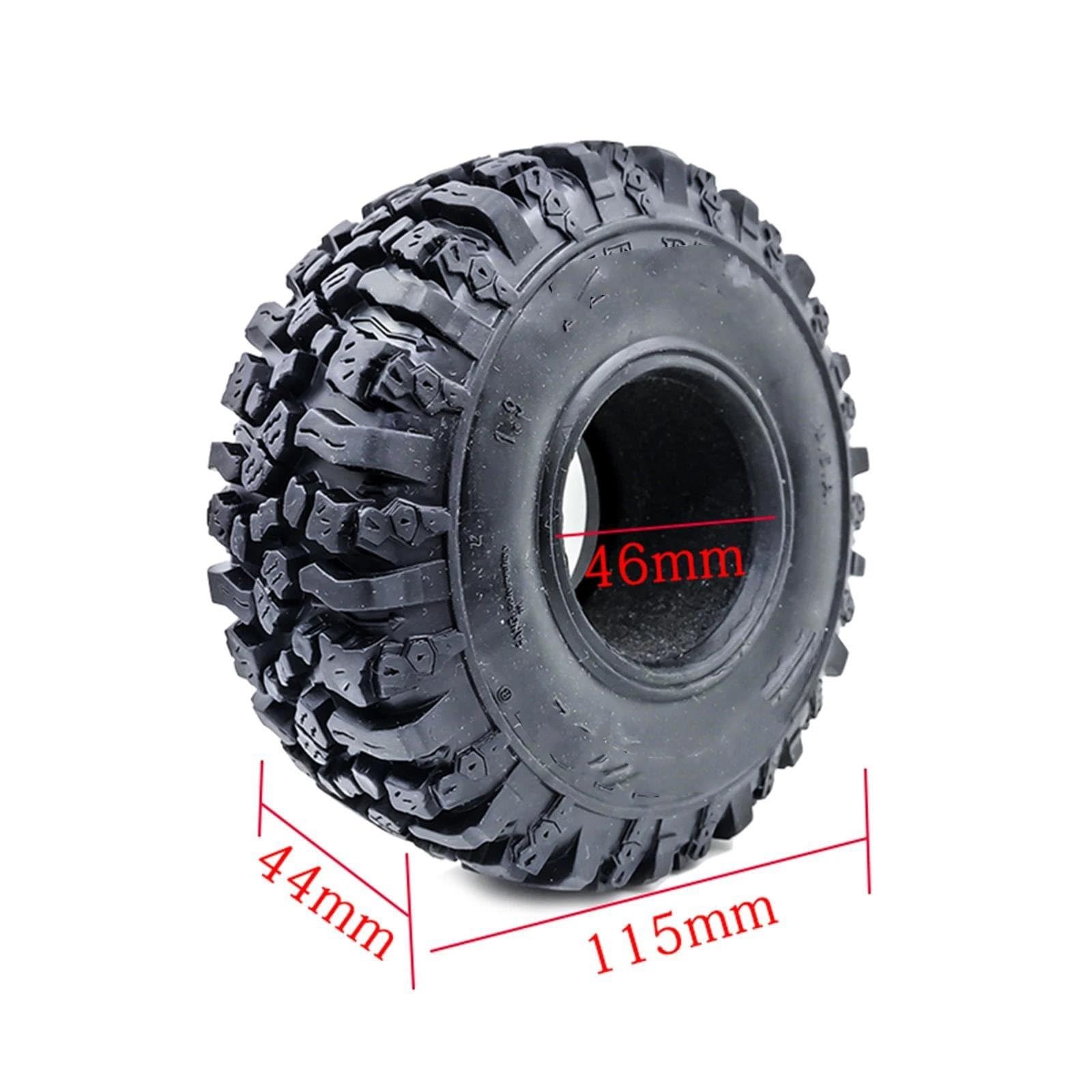 Compatible con Axial para SCX10 SCX10 II 90046 AXI03007 para Traxxas TRX-4 115 * 45MM 1,9 "neumáticos De Goma para 1:10 RC Rock Crawler RC Coche NeumáTico Piezas