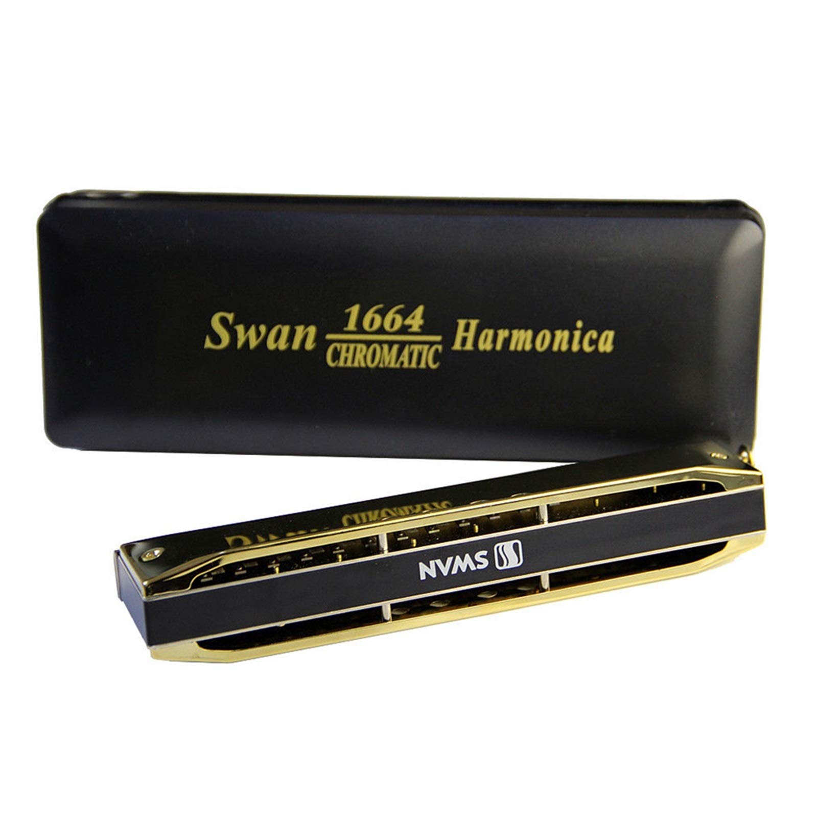 East Top Chromatische Mundharmonika Tonart C 16 Hole 64 Tone Chromatic Harmonica für