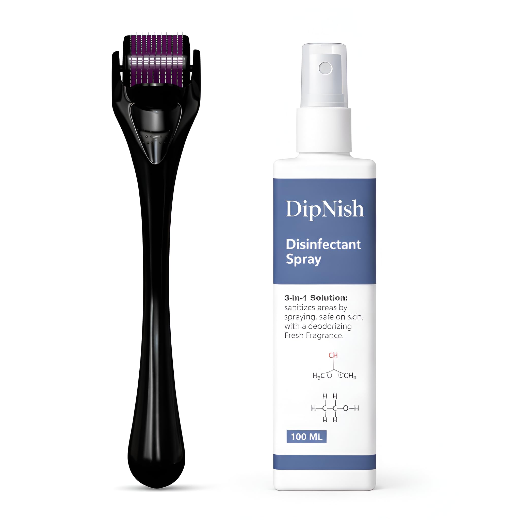 DipNish Derma Roller 0.5mm with Sanitizer | 540 Stainless Steel Needles | Derma Roller for Hair Growth & Thickening, Repair Damages and Activates Hair Follicles, Reduces Acne Scars-image-39