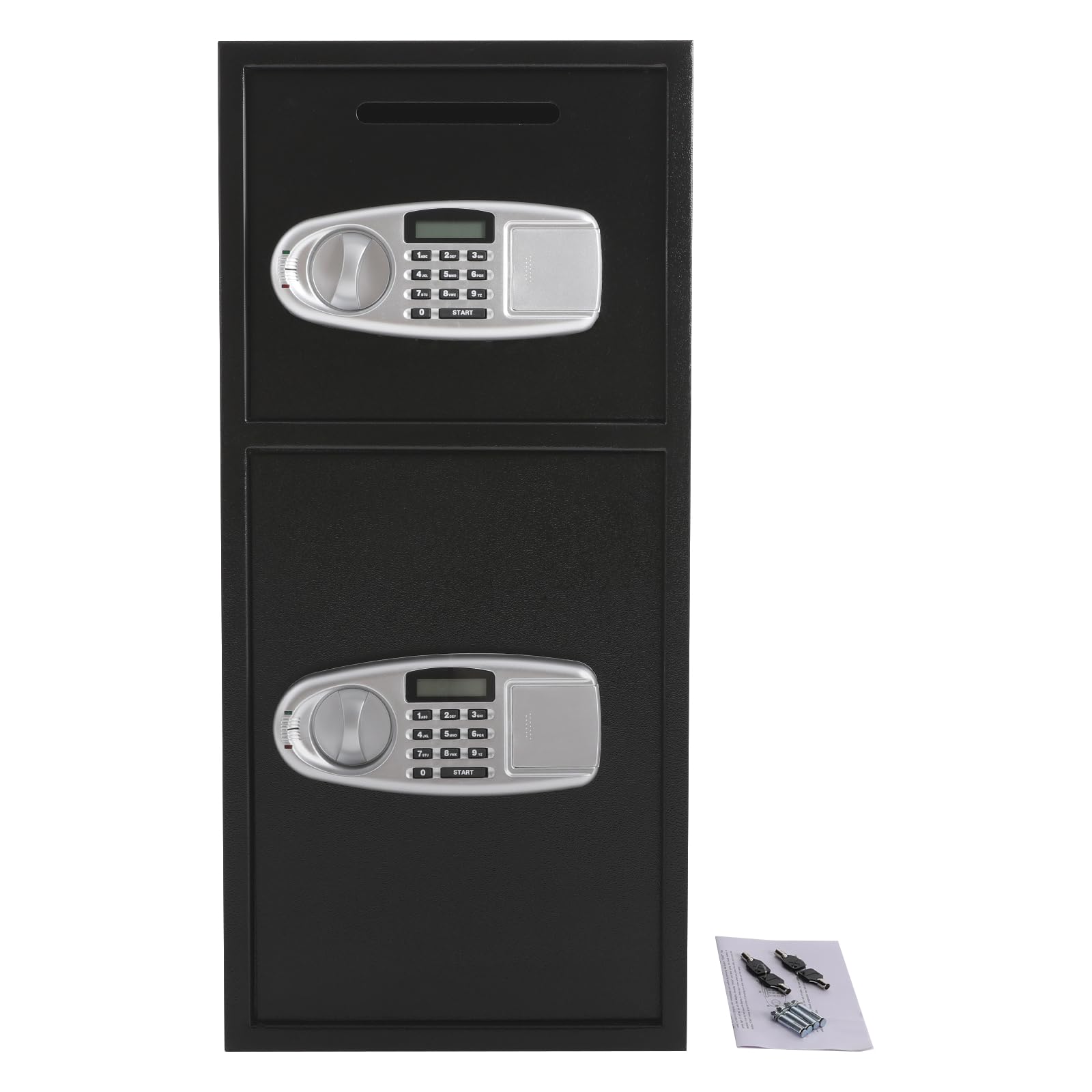 Cassaforte con chiave, grande cassaforte per mobili, 35 x 35 x 75 cm, per denaro, documenti, gioielli