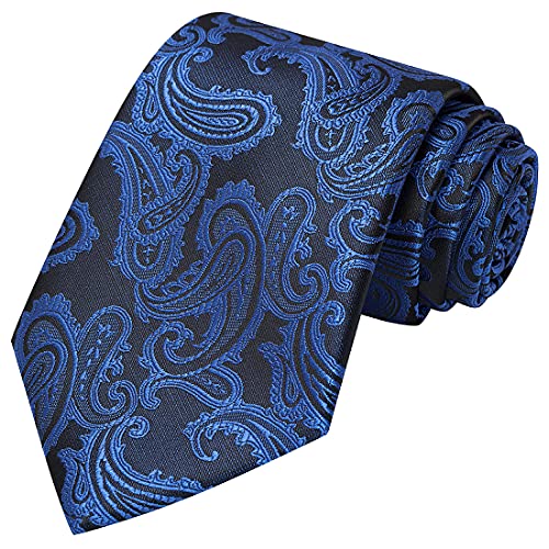 Image of KissTies Mens Paisley Tie And Pocket Square Necktie Sets