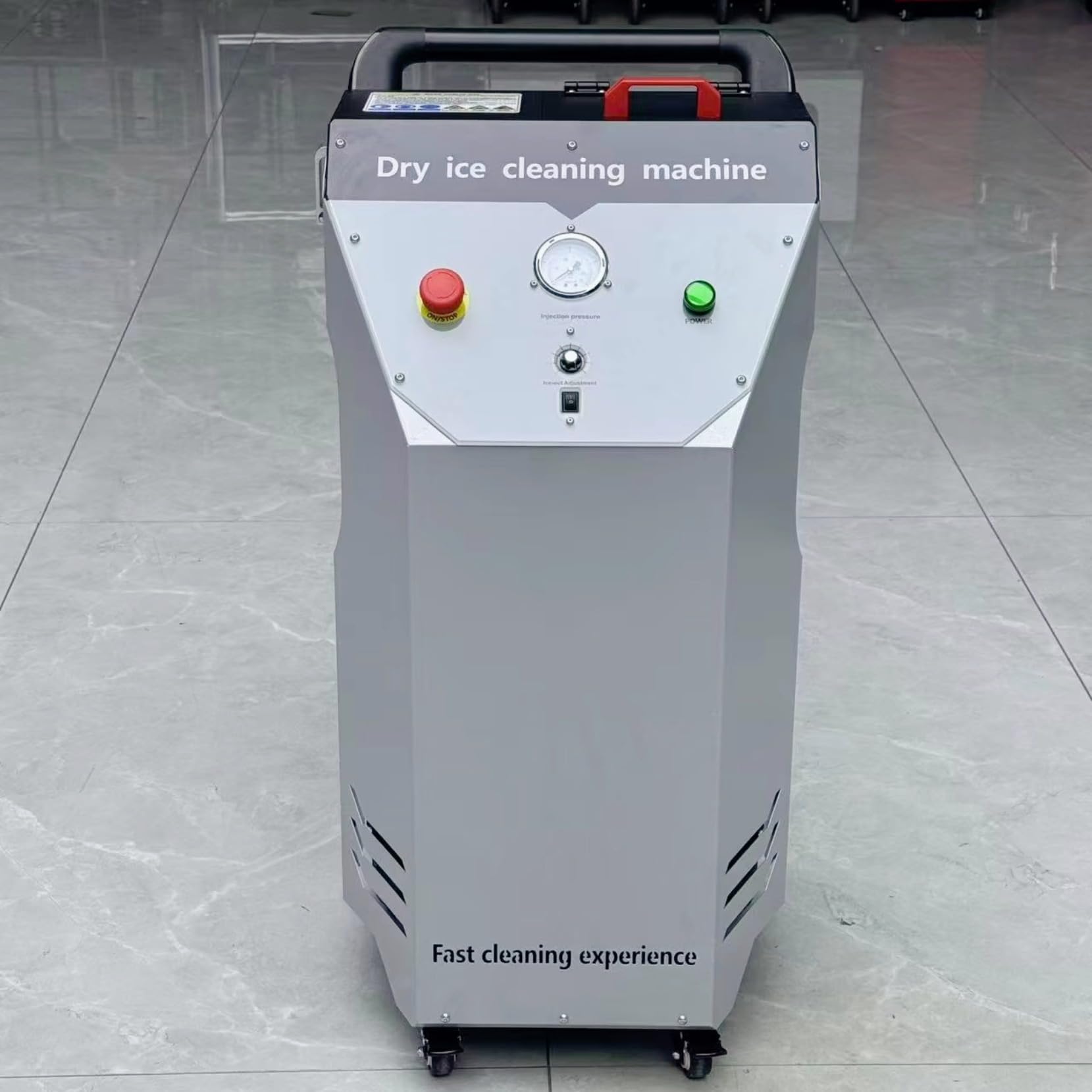Máquina de limpieza de hielo CO2, lanzador portátil de hielo seco para preparación de superficies | El pelacables neumático de alta presión prepara piezas de metal para soldar e imprimar sin residuos de medios de grano.