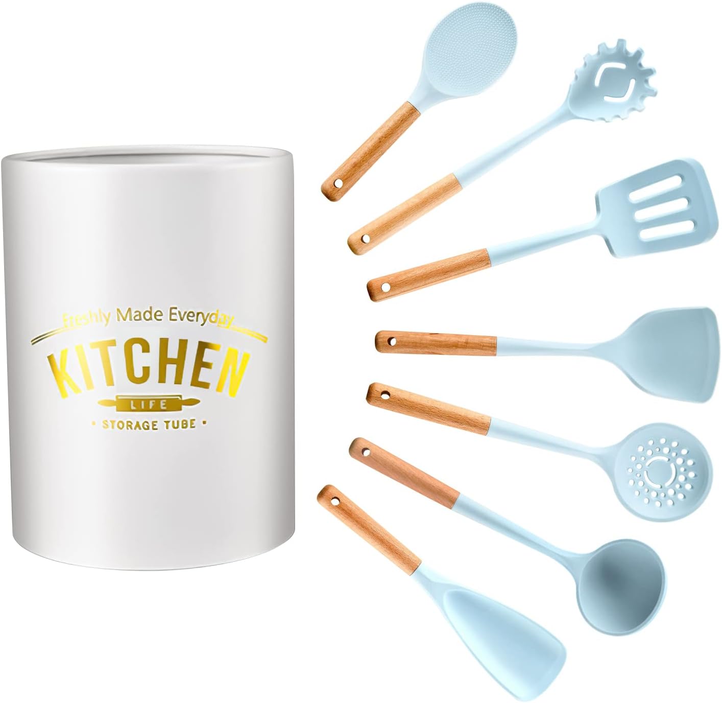 Shumeifang キッチンツール 調理器具 8点セット キッチン用品 木製キッチンツール クッキングツール 製菓器具 台所用品 耐熱シリコン 日本食品安全認証済み Fda認証済み 調理 料理 フライ返し おたま ヘラ スプーン調理 食器セット 抗菌のキッチン用品 抗菌のキッチン Shumeifang キッチンツール 調理器具 8点セット キッチン用品 木製キッチンツール クッキングツール 製菓器具 台所用品 耐熱シリコン 日本食品安全認証済み Fda認証済み 調理 料理 フライ返し おたま ヘラ スプーン調理 食器セット 抗菌のキッチン用品 抗菌のキッチン