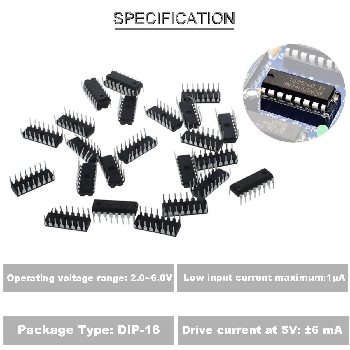 ひろ　16点セット Amazon.co.jp: Youmile 20 個DIP 16 SN74HC595N 8 ビット カウンター