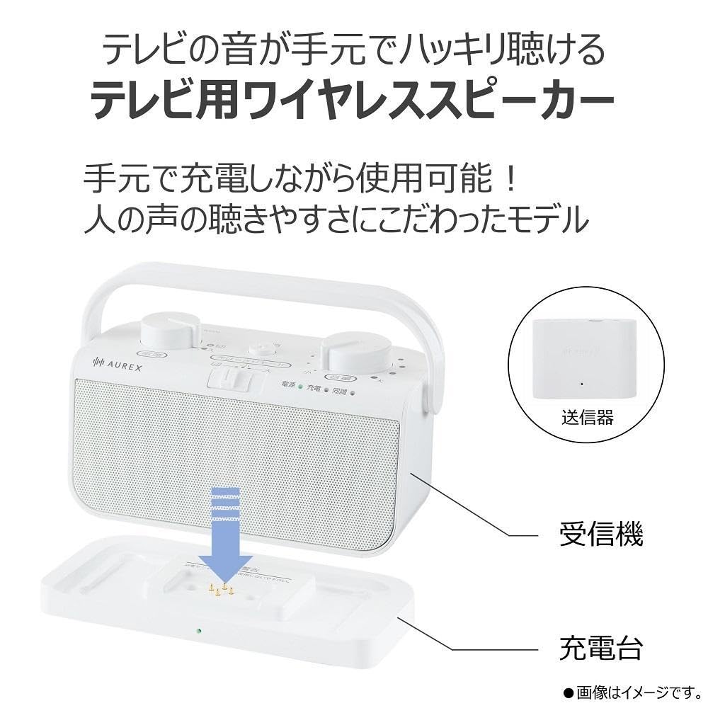 Amazon.co.jp: AUREX テレビ用ワイヤレススピーカー TY-WSD20(W