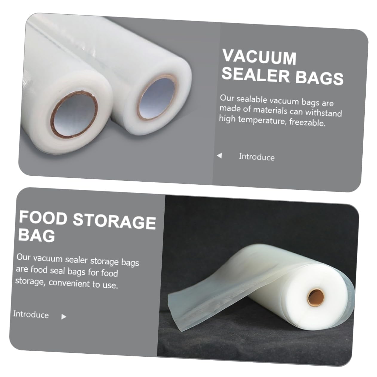 Cabilock 1Roll Food Vacuum Sealer Bag Food Grade Sealable Preservation Pouch for Household Food Storage Smell Refrigerator Use for Meat Snacks Fruits