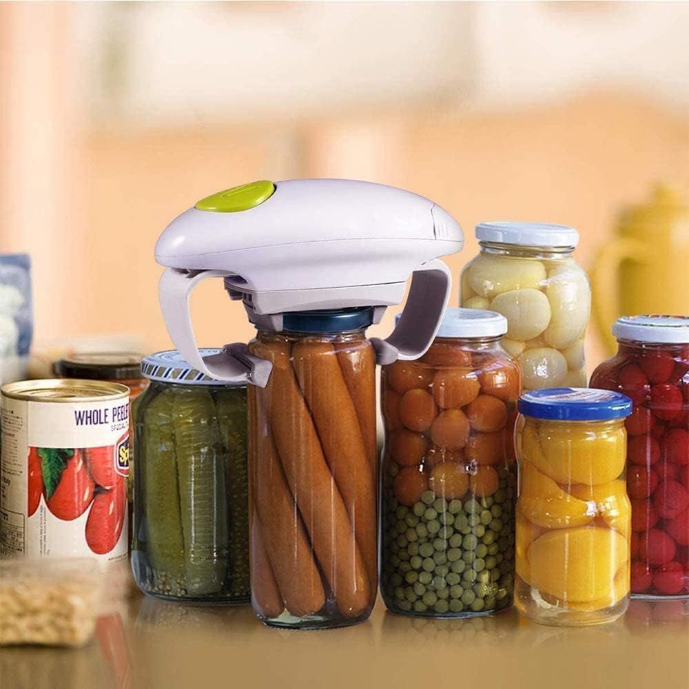 Apriscatole Elettrico Jar Opener, Ristorante Can Opener, Bordo Liscio Automatica Jar apriscatole per Gli individui, l'artrite e casalinga, apribottiglie per Mani artritiche