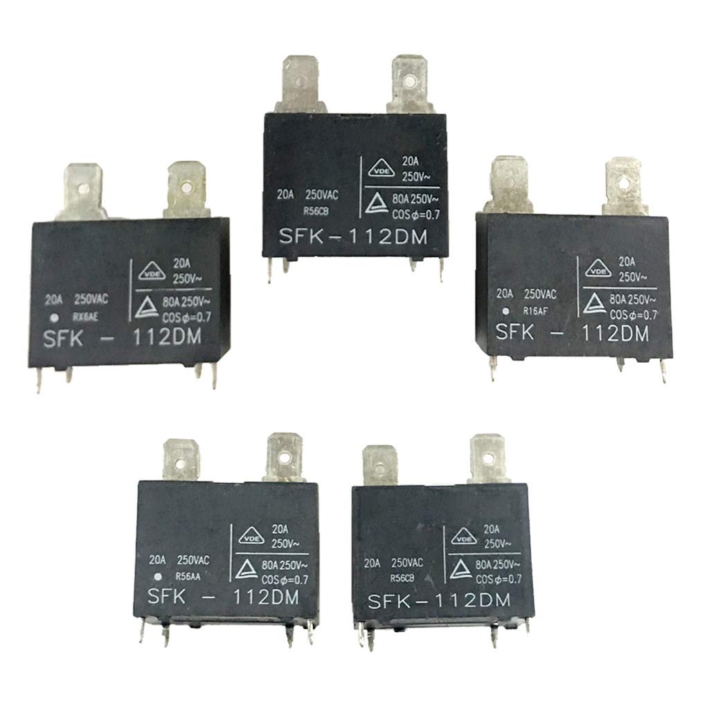 SDENSHI5pcs SFK-112DM SFK-112 250VAC 12VDC 4 Pins Air Conditioner Relay Accessories