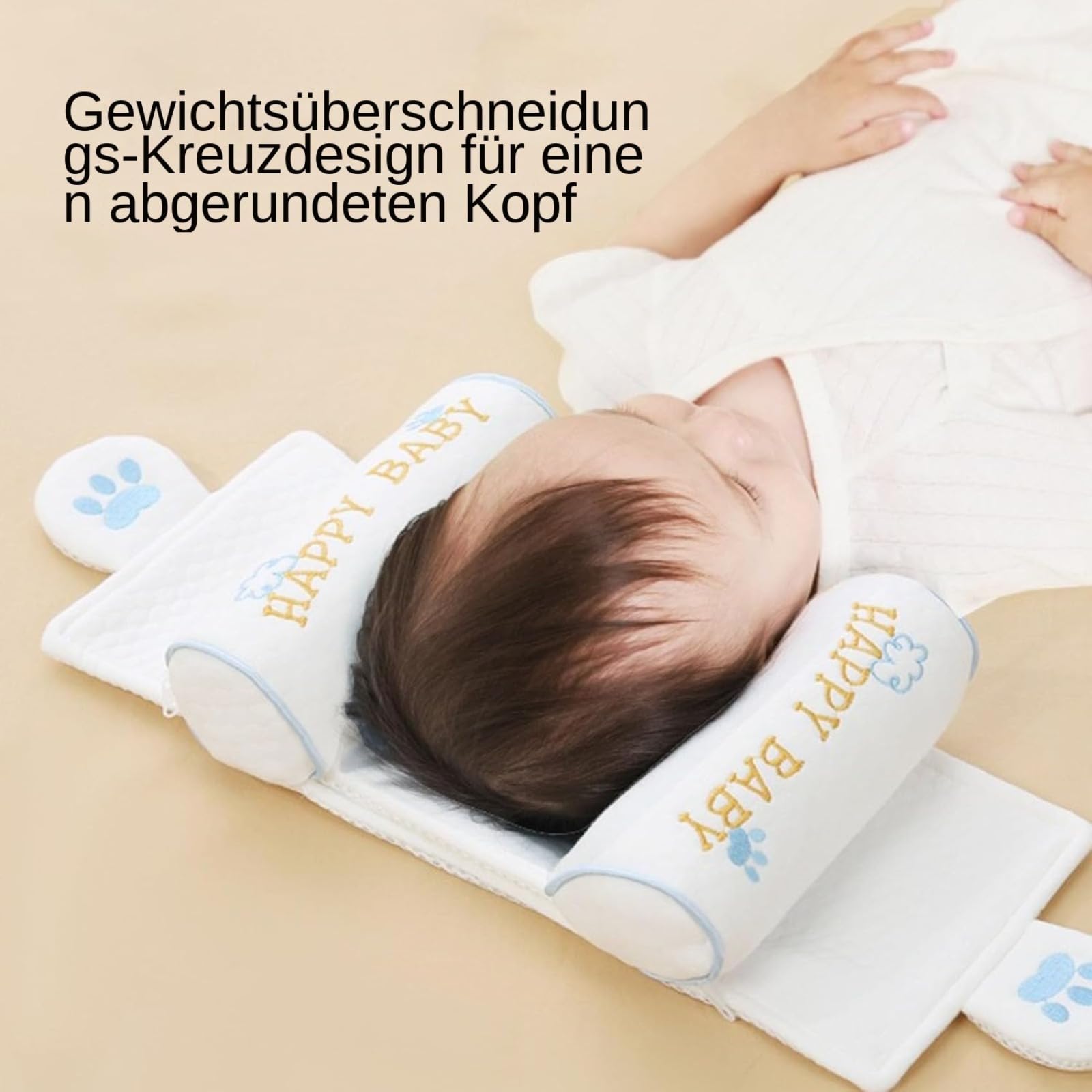 Kopfstützenkissen für Kleinkinder, Atmungsaktiv, Hirsefüllung, Baumwolle, Maschinenwaschbar, Design für Kinderbett, Kinderwagen, Autositz, Reisefreundliches Säuglingskissen, 32 x 18 cm