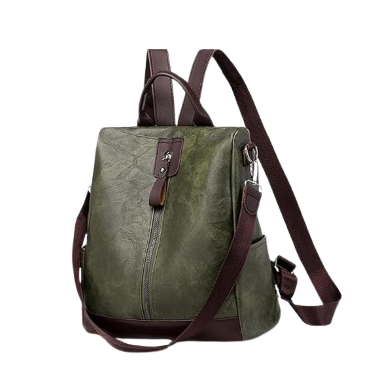m rufous women olive green backpack purse convertible shoulder bag & side bag for ladies, stylish fashion backpack handbag for girls, casual travel college office bag 10,l
