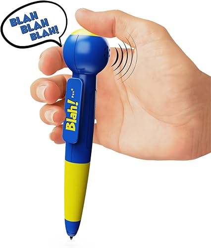 Talkie Toys Products Pluma que habla con 12 divertidos refranes de bla, regalos divertidos para llamar bla política, bla, noticias falsas y mucho más