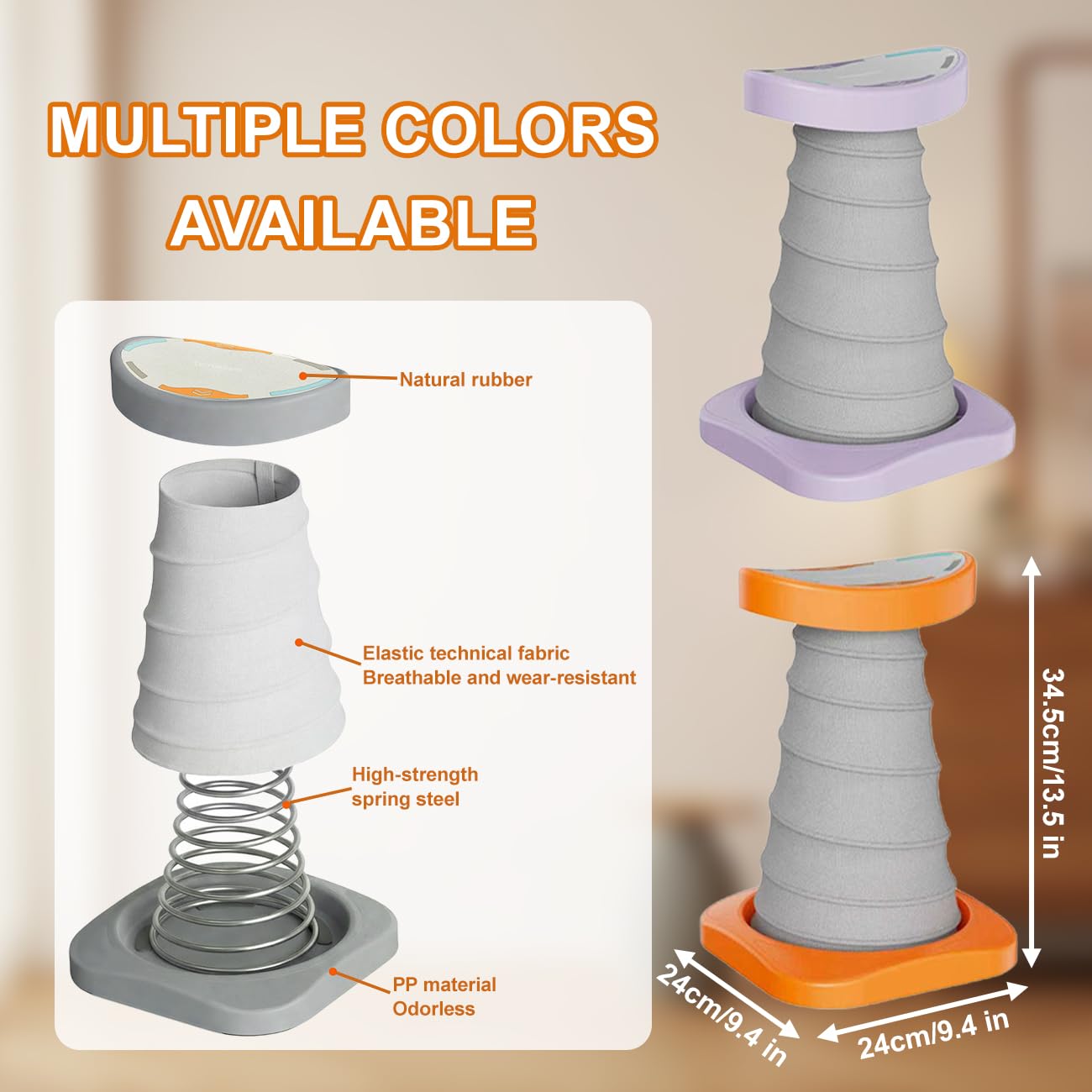 Attrezzo per Flessioni Attrezzature per Il Fitness Multifunzione Pieghevole A Casa Push-up Portatile, Utilizzato per Gli Uomini Donne Attrezzo per Addominali Orange,13.5 * 9.4 in