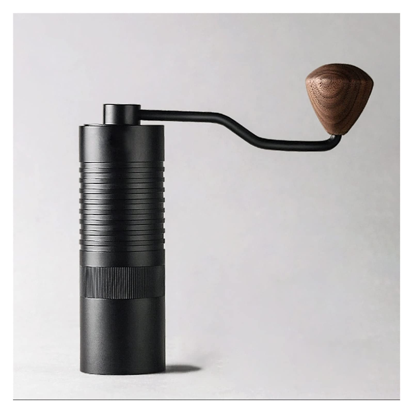 Molinillo de café Manual con Cabezal de Corte de Acero, Antideslizante, Molinillo de café portátil con Cepillo y Bolsa, Molinillo de café Viajes y al Aire Libre (Gris: Negro)