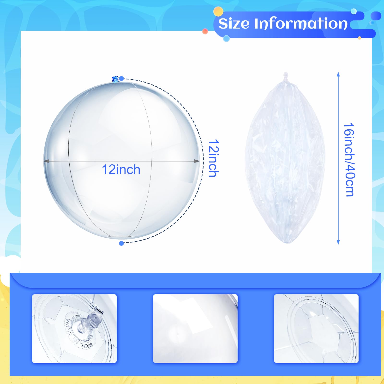 Clear Floating Pool Balls