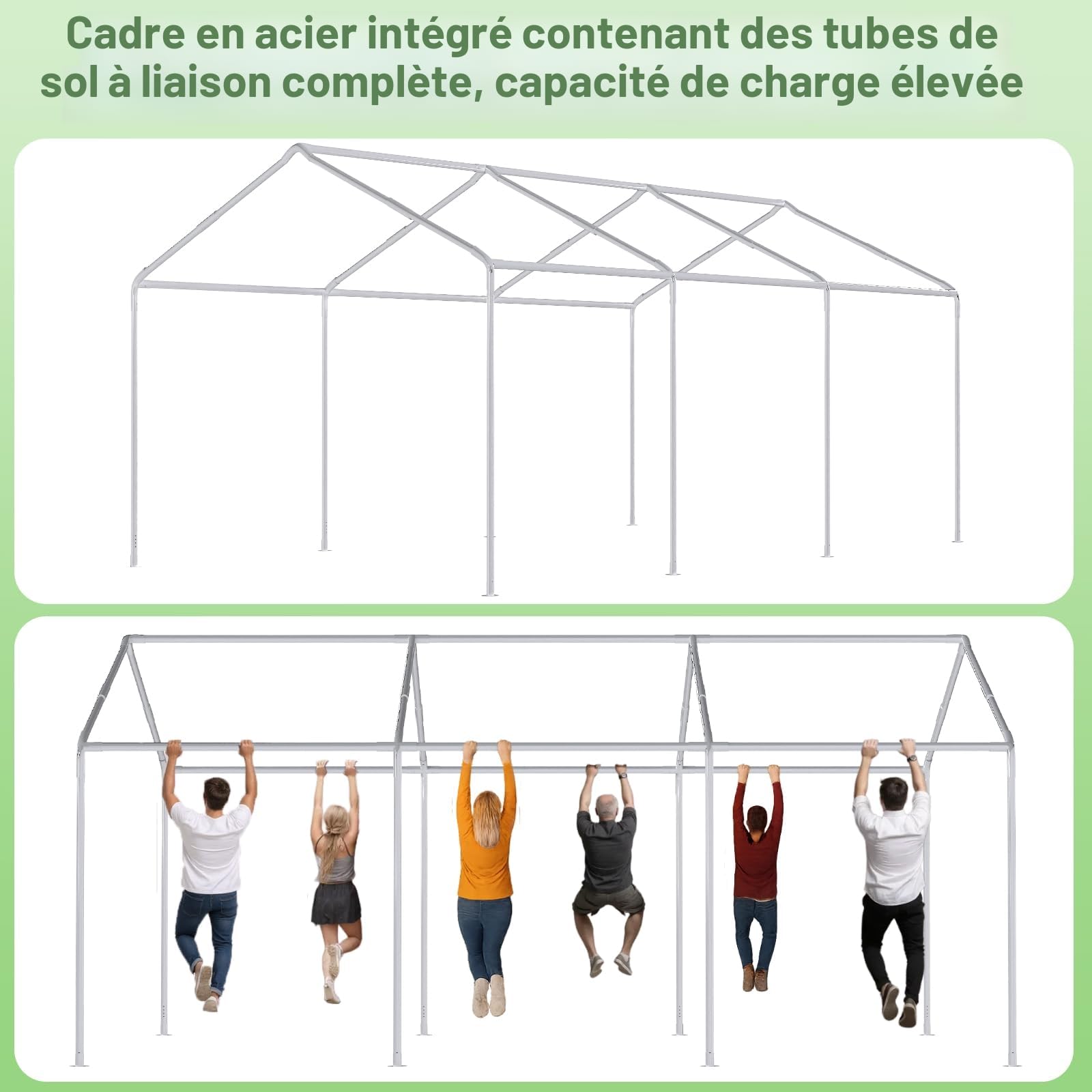 Homall Tente de réception 3x6m,Armature métallique Barnum,tonnelle stabil-18 Crochets au Sol 4 Cordes résistantes au Vent,Grande Tente de Mariage de Luxe pavillon de Jardin 18m²,Blanc