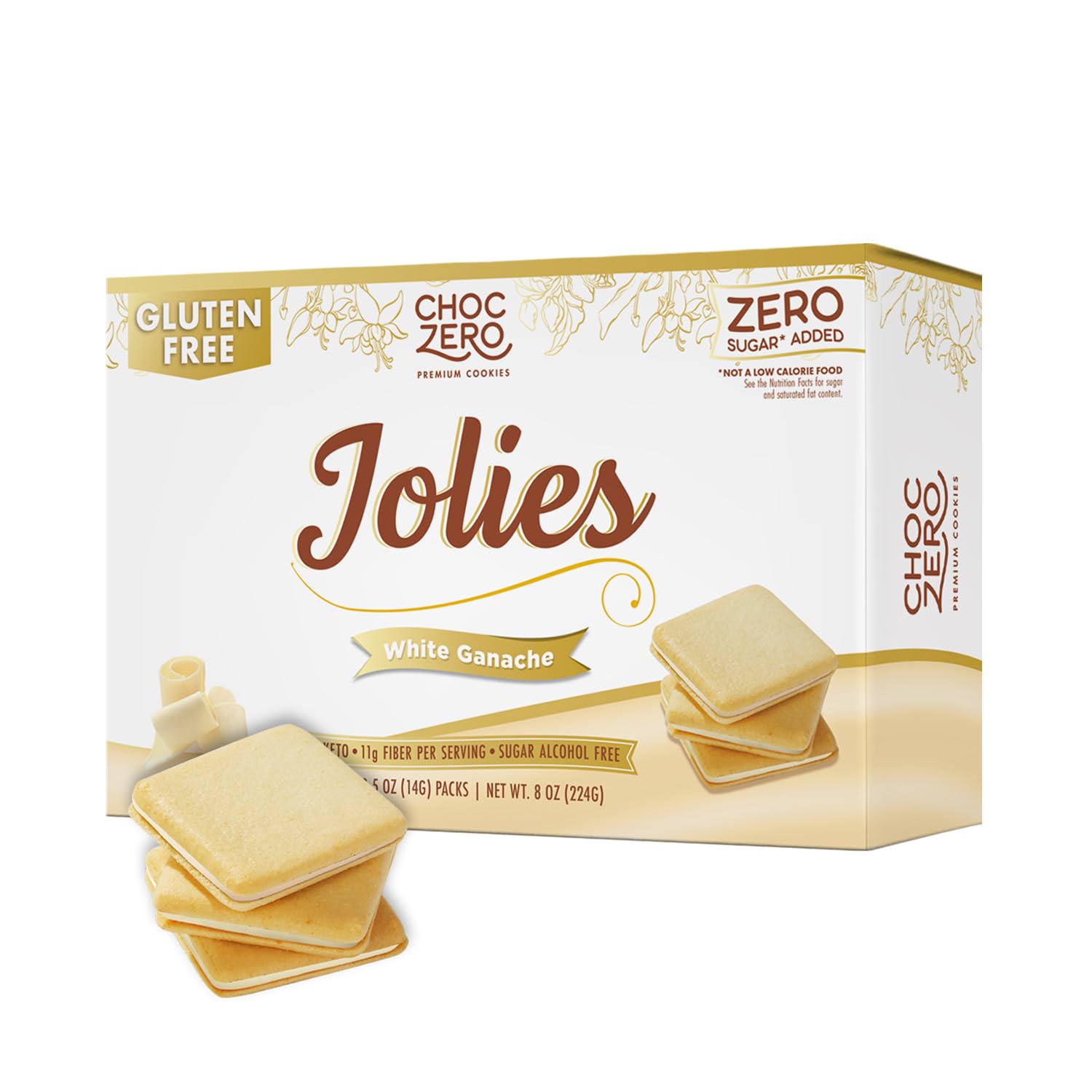 Amazon.com: ChocZero Jolies, Sugar Free White Chocolate Cookies