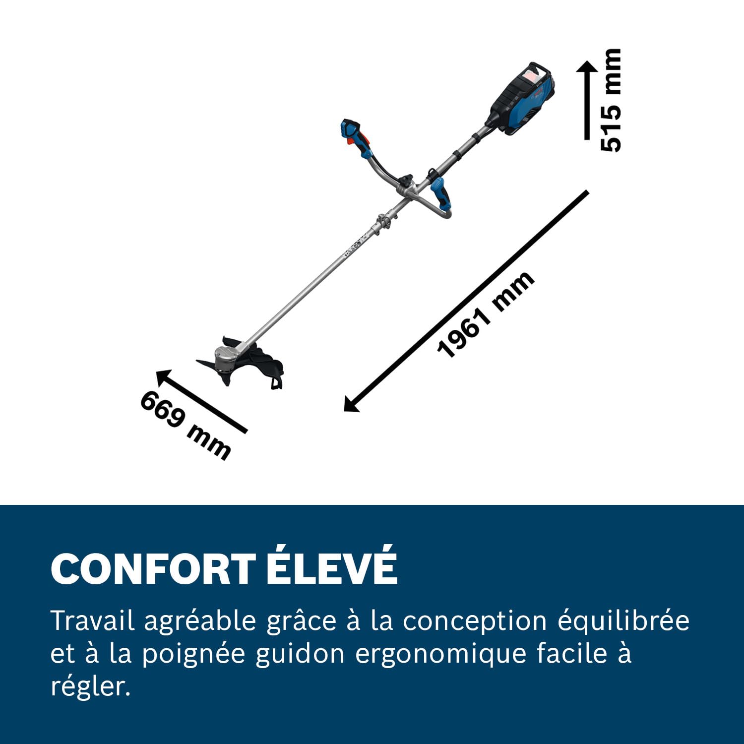 Bosch Pro Débroussailleuse sans-fil GFR18V-25 BH (moteur sans charbon 600 W, coupe à lame: 25 cm, coupe à ligne: 40 cm, sans batterie)
