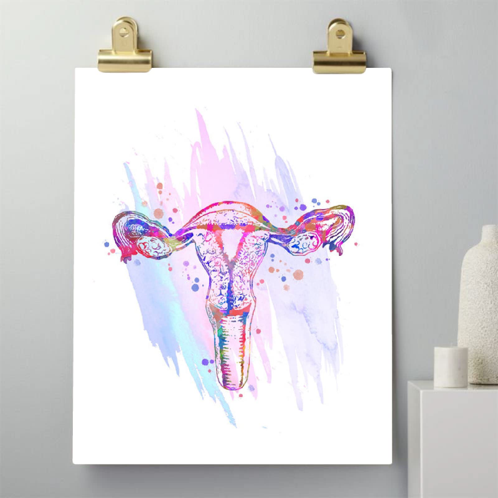 Amazon.co.jp: 壁アートキャンバス絵画女性生殖システム子宮医療子宮 