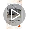 Image of Bniture Storage Cabinet Wooden for Living Room Sideboard with 4 Drawer and 3 Door | Multipurpose Storage Organizer Chest of Drawer Cabinet for Home Hallway Drawing Room Bedroom Kitchen | Slate Grey