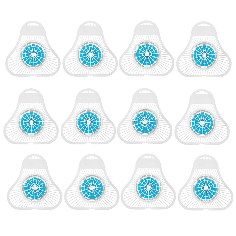 Vjsujehgy Urinal Deodorizer Screen 12 Pack Cake with Anti-Splash Filter, Odor Protection, for Men