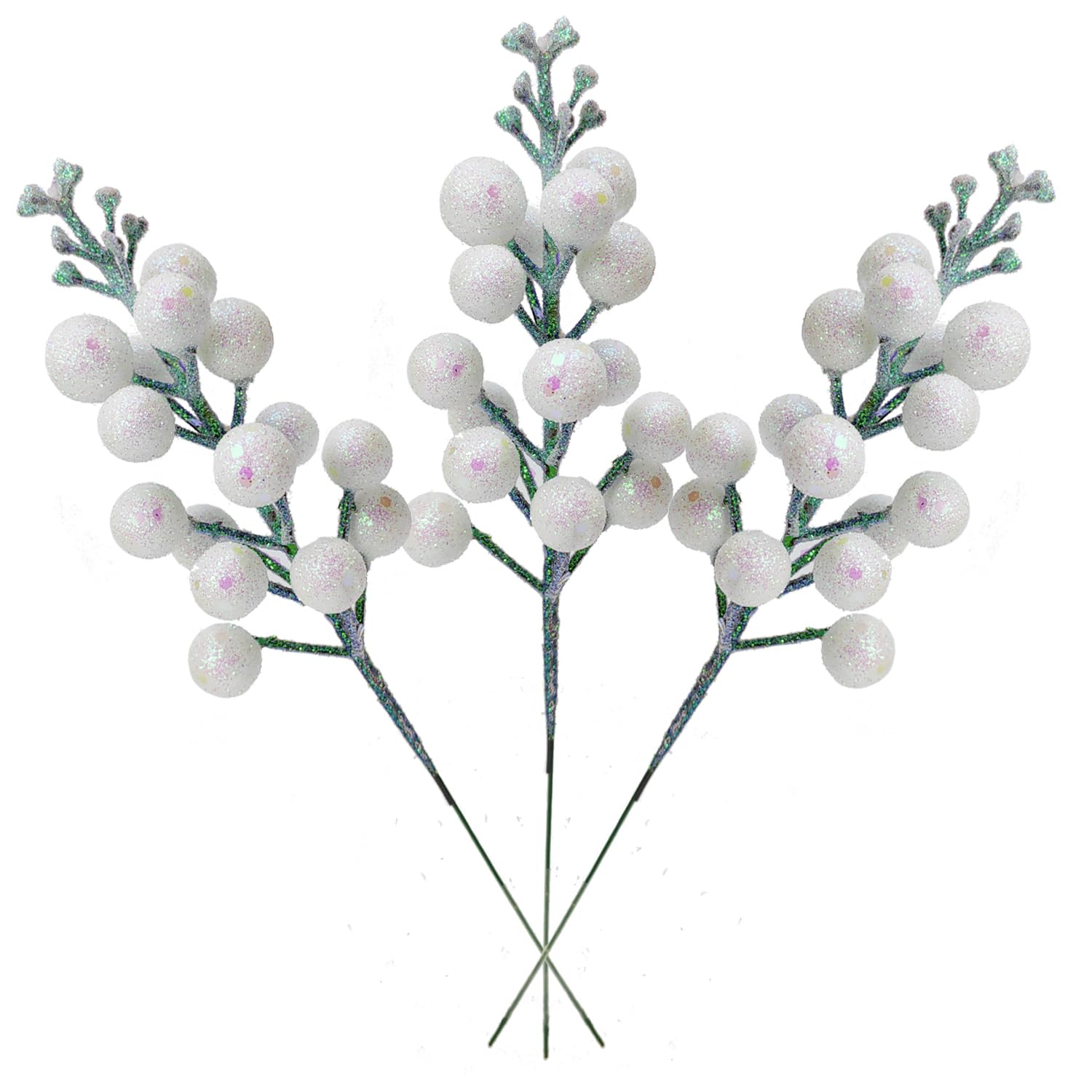 Pack of 16 Christmas Glitter Berry Stem - Image 4