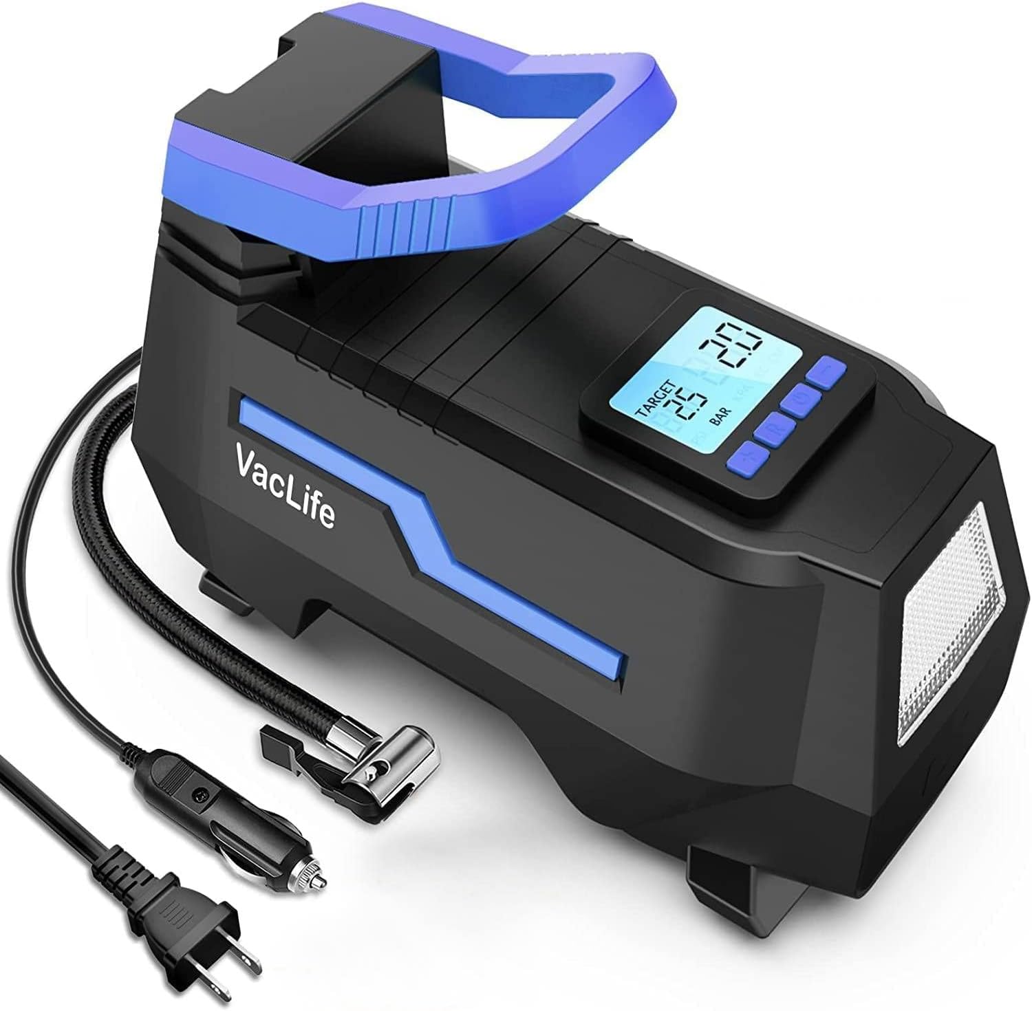 VacLife AC/DC 2in1 Tire Inflator Portable Air