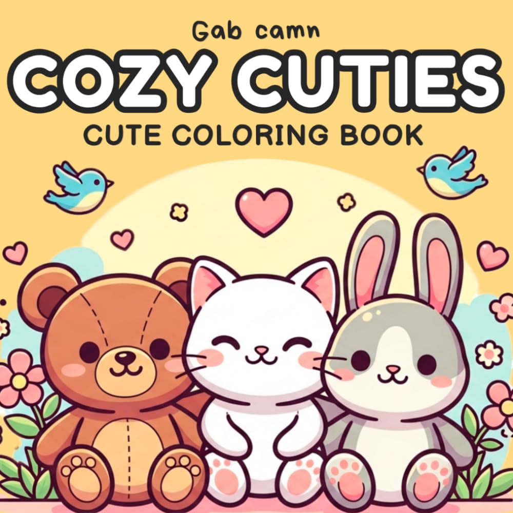 Cozy Cuties: Coloring Book for Adults and Teens Featuring Adorable Characters, bold & Simple Designs, stress relief & Relaxing Cozy Scenes