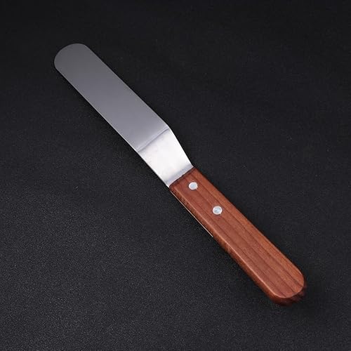 Foto von OUNONA Chefarone 6-Zoll Winkelpalette Set Edelstahl - Kuchendekoration Abgewinkelter Zuckergussspatel, 1 Streichpaletten für Torten - Winkelpalette Torte zum Bestreichen und Verzieren,Torten Zubehör