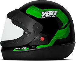 CAPACETE FECHADO PRO TORK SPORT MOTO 788 PRETO - VERDE TAM. 60
