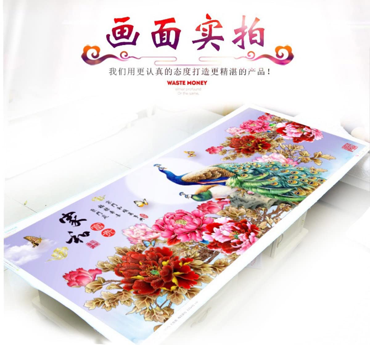 Runa Art Tableau Décoration Murale Fleurs De Pivoine 120x80 Cm - 3