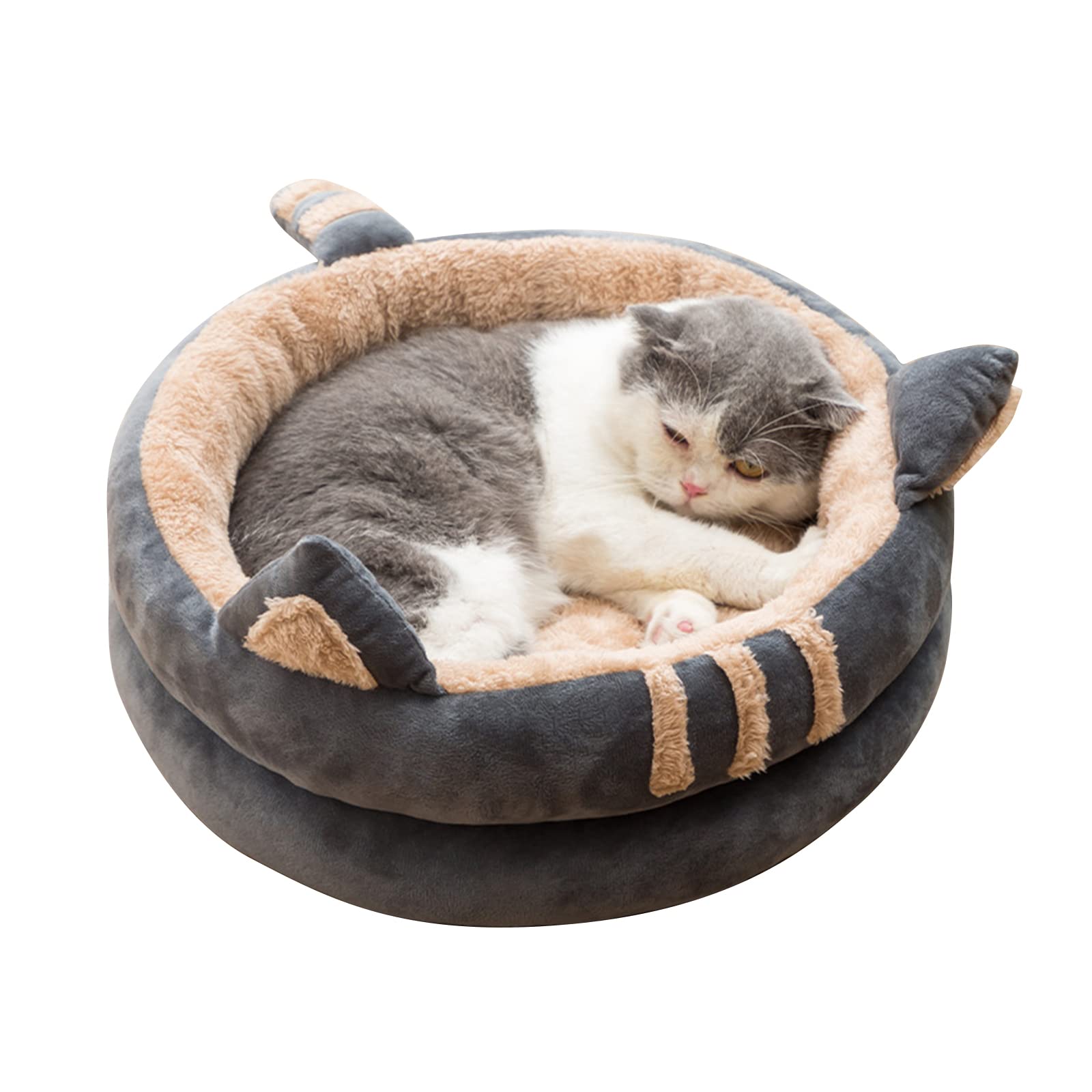 Niche pour chat lavable PETCUTE et panier confortable d'hiver pour chiot