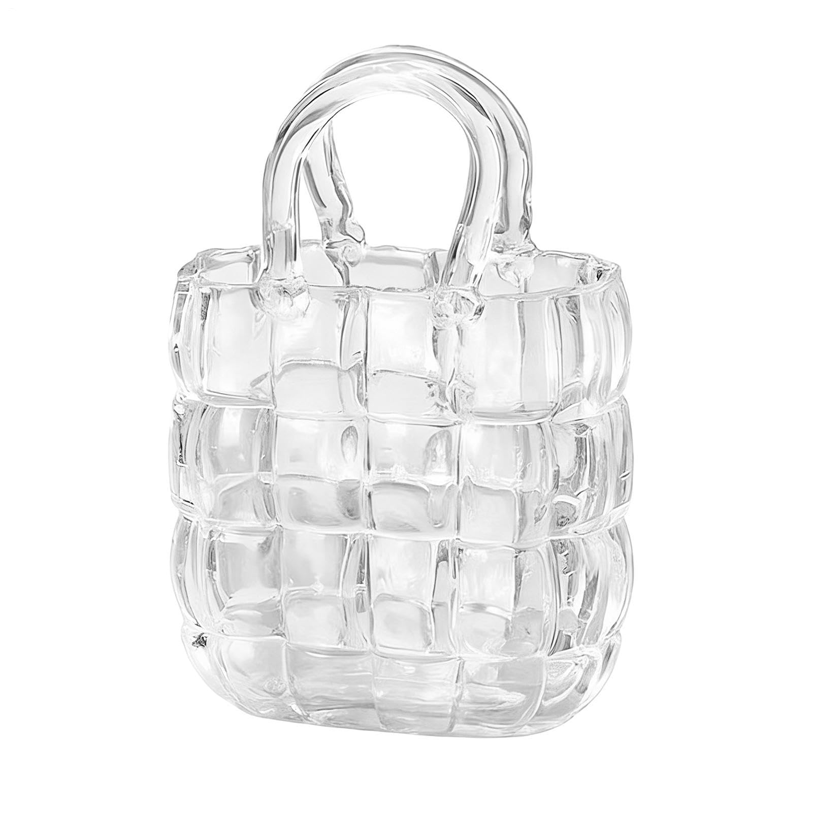 Vase sac à main en verre de qualité supérieure pour centre de table élégant