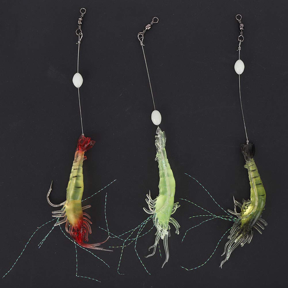 Lot de 10 leurres souples en forme de crevettes pour pêche à la crevette
