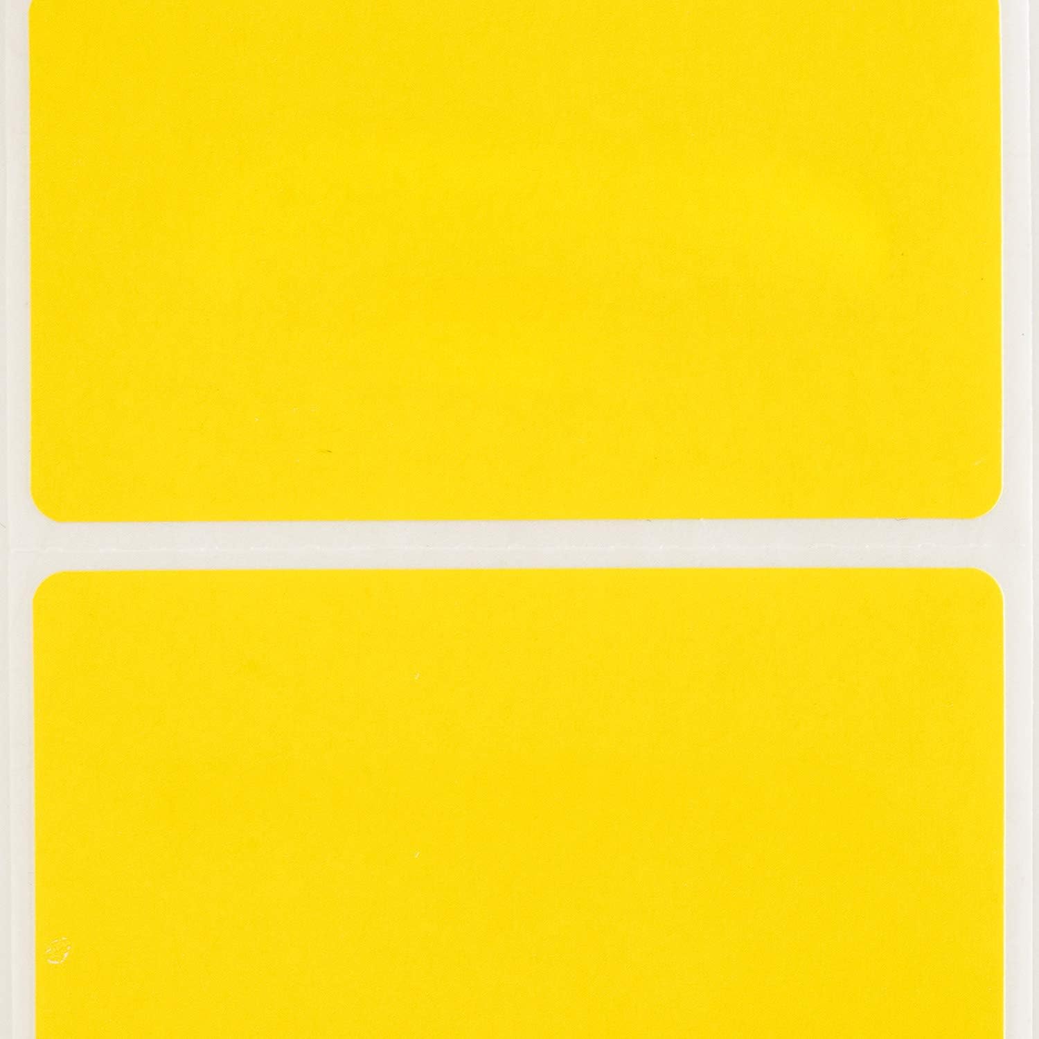 HOUSELABELS 2.25" x 1.25" Yellow Address Labels on 1" Core Compatible with Zebra and Rollo Printers, 4 Rolls / 1,000 Labels per Roll