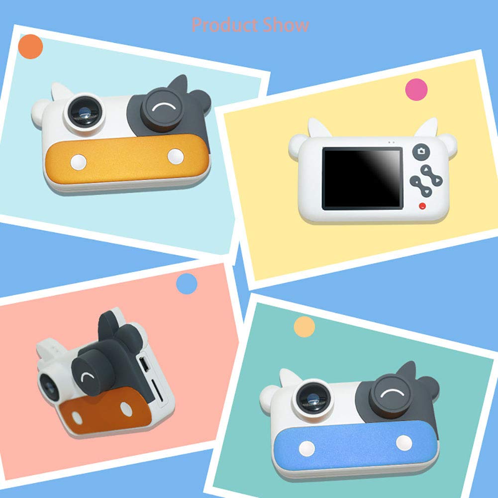 HUYA Video Giocattolo Digitale per Bambini con Foto Portatile Piccola Mucca Impermeabile Mini Foto Portatile