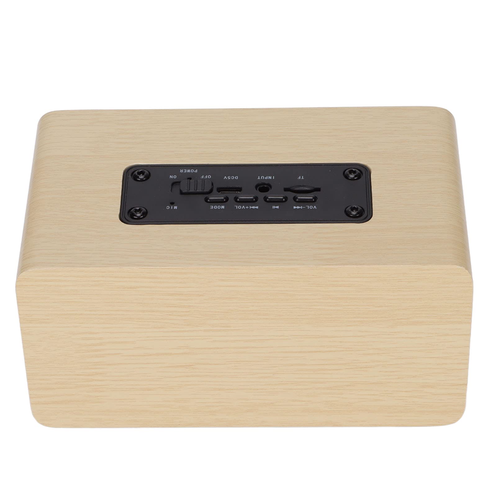 Alomejor Wooden Bluetooth Speaker with Retro Design (Bamboo wood grain | Portatile, doppi driver da 52 mm, connessione AUX da 3,5 mm, tempo di riproduzione lungo, supporta la ricarica micro USB