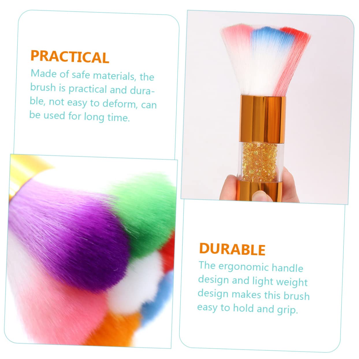 DOITOOL 6stücke Nagelstaub-pinsel Mit Ergonomischem Design Weiche Borsten Für Make-up Und Nagelreinigung Für Kosmetik Und Schönheitspflege