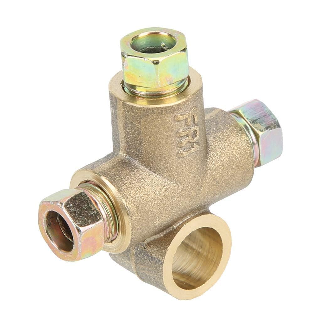 Universel Té de frein à 3 voies, Tuyau M10 3/16 po Frein de voiture 10 mm T-shirt en forme de T Accessoire automobile avec raccord court à 3 écrous mâles pour voiture 1841 PSI / 127 BAR