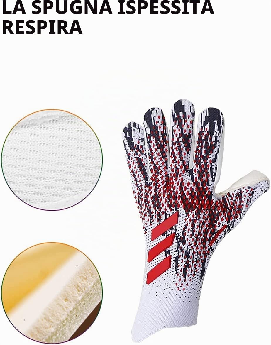 Guanti da portiere da calcio per adulti e giovani, con protezione per le dita, guanti antiscivolo in lattice per allenamento e partite