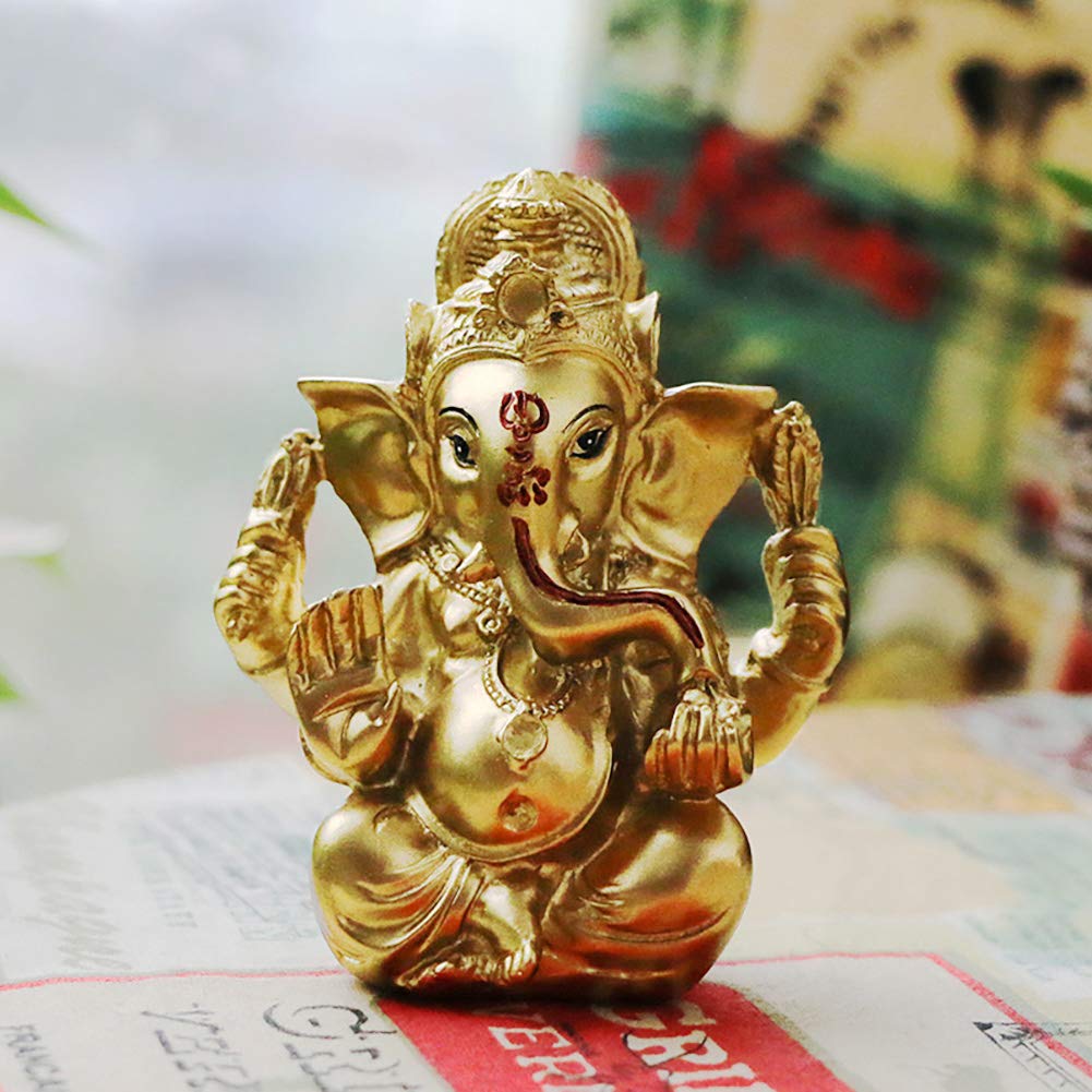 Buy Indian God Lord Ganesh Statue Hindu God Golden Ganesha Idol